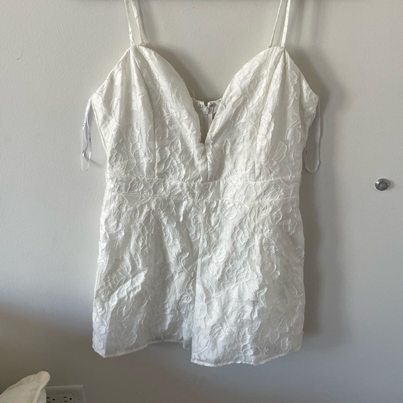 Lulus White Floral Romper - Picture 1 of 6